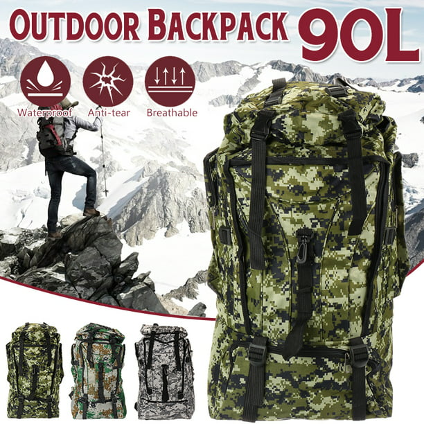 Details about   90L Large Military Tactical Backpack Outdoor Camping Trekking Duffle Luggage ZR1